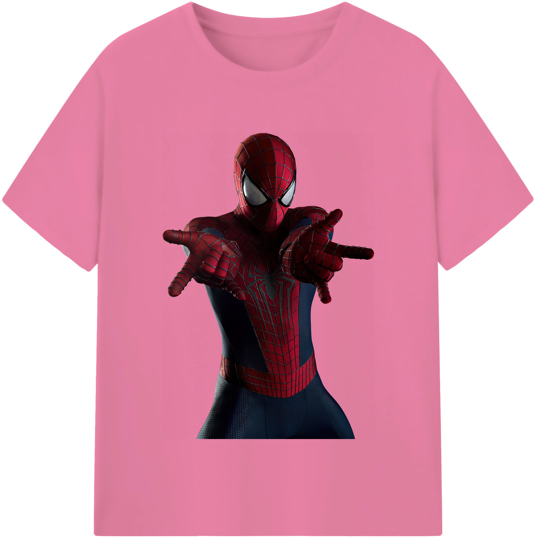 （画像用） Spider Man スパイダーマン 綿100％半袖Tシャツ（フロントプリント）